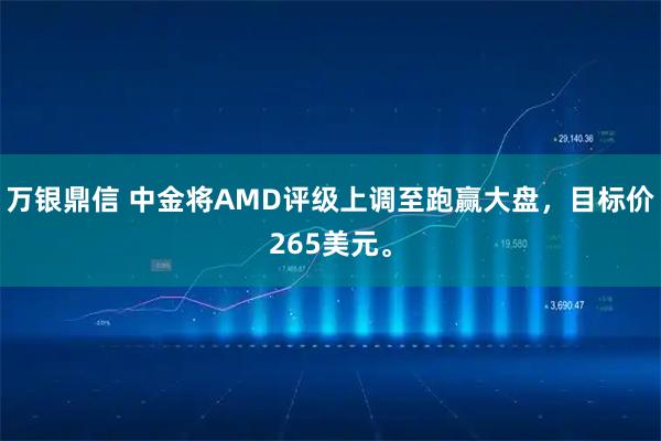 万银鼎信 中金将AMD评级上调至跑赢大盘，目标价265美元。